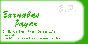 barnabas payer business card